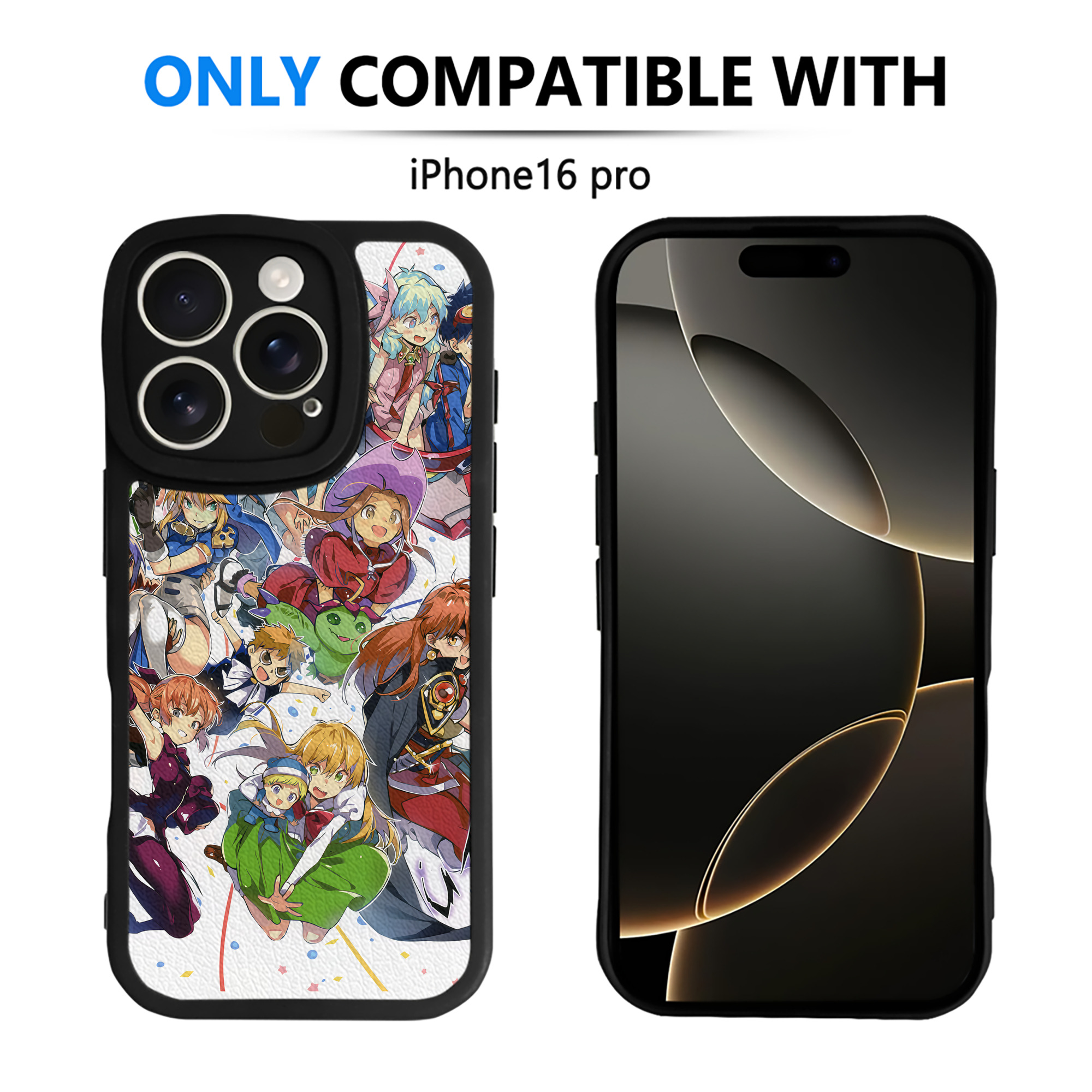 （画像用） Digimon デジタルモンスター/デジモン 【iPhone 16シリーズ対応】シリコンスマホケース（レザー調） 材質：シリコン